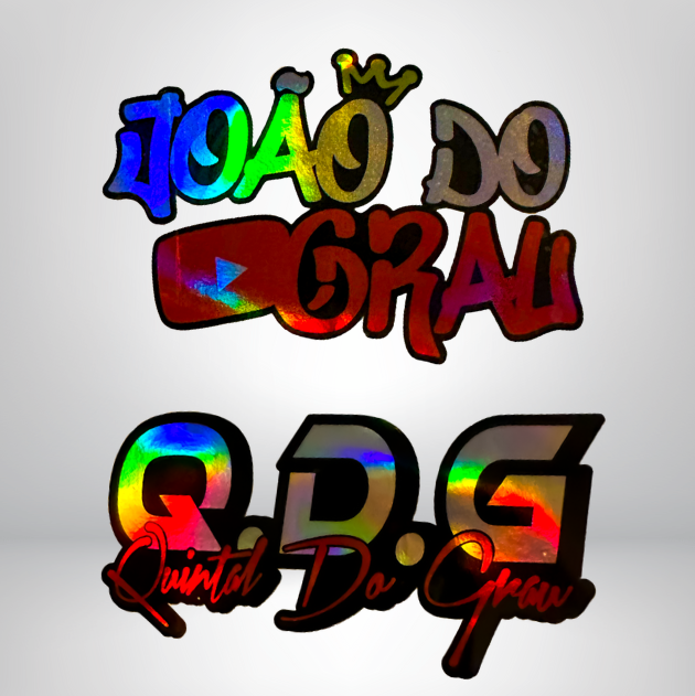 Kit Adesivos HOLOGRÁFICOS - QDG & JOÃO DO GRAU